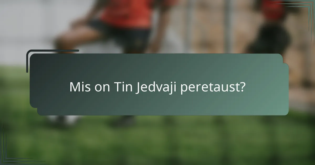 Mis on Tin Jedvaji peretaust?